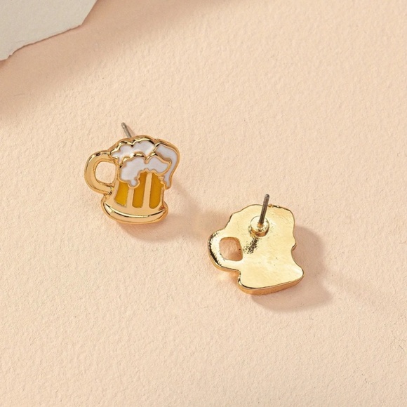 🆕Absolut Vodka, Jack Daniel's Whiskey, Corona beer, Enamel Bear Mug Earrings - Picture 12 of 13
